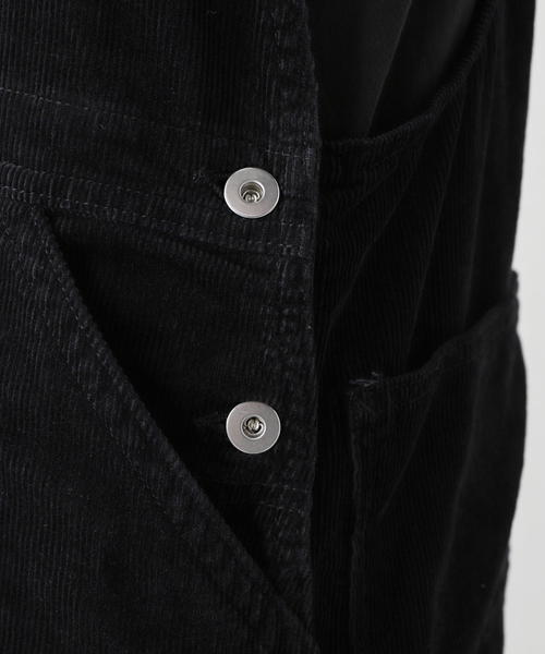WESTOVERALLS（ウエストオーバーオールズ）の「【WESTOVERALLS / ウェストオーバーオールズ】CORD COVERALL（サロペット/オーバーオール・メンズ・ブラック・MEDIUM）」の12枚目の写真