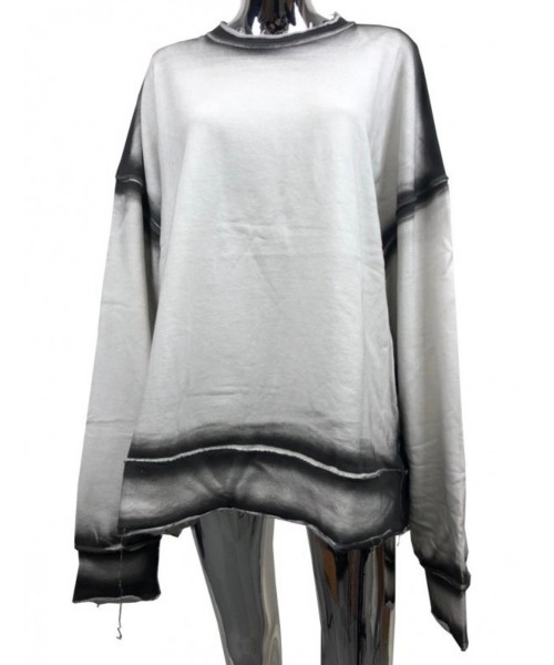 XU（エックスユー）の「【XU/エックスユー】spray sweat shirt / スウェット トレーナー 長袖トップス 秋服 冬服 オーバーサイズ スウェット ビッグサイズ（スウェット・メンズ・ホワイト/ブラック・ONE SIZE）」の2枚目の写真