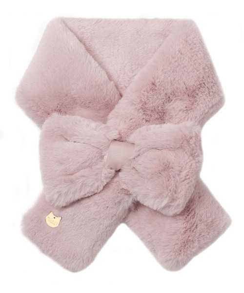 PAUL&JOE(ポールアンドジョー)の「【新色追加】フェイクファー リボンマフラー(マフラー・レディース・ベビーピンク/ブラック/オフホワイト/スカイブルー/ベージュ/レッド/グレー・FREE)」の15枚目の写真