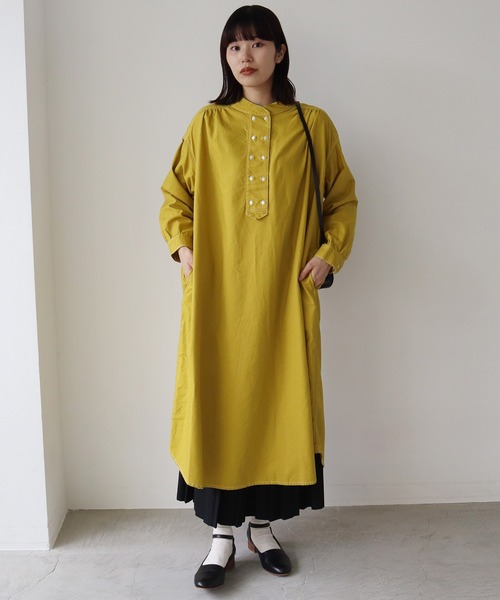 bulle de savon(ビュルデサボン)の「《染め替え》製品染めオックスコックワンピース(ショルダーバッグ・レディース・イエロー/ブルー・FREE)」の7枚目の写真