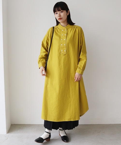 bulle de savon(ビュルデサボン)の「《染め替え》製品染めオックスコックワンピース(ショルダーバッグ・レディース・イエロー/ブルー・FREE)」の10枚目の写真