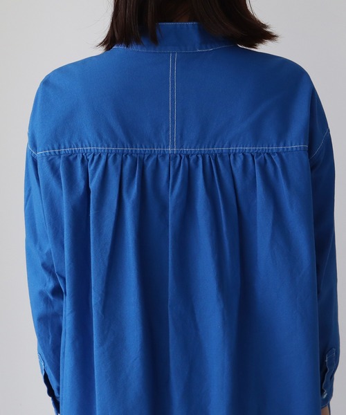 bulle de savon(ビュルデサボン)の「《染め替え》製品染めオックスコックワンピース(ショルダーバッグ・レディース・イエロー/ブルー・FREE)」の11枚目の写真