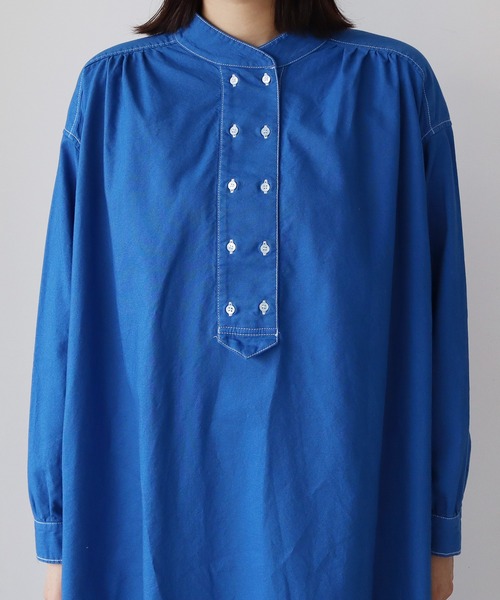 bulle de savon(ビュルデサボン)の「《染め替え》製品染めオックスコックワンピース(ショルダーバッグ・レディース・イエロー/ブルー・FREE)」の12枚目の写真