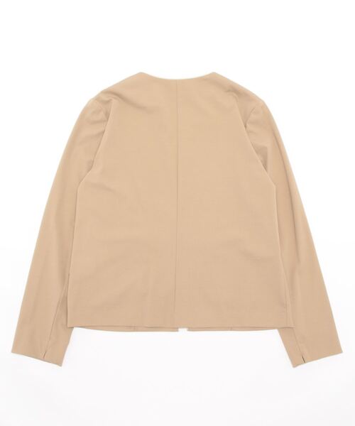 NEWYORKER(ニューヨーカー)の「ジャージーカットソージャケット(ノーカラージャケット・レディース・ネイビー/ベージュ・L/M)」の12枚目の写真