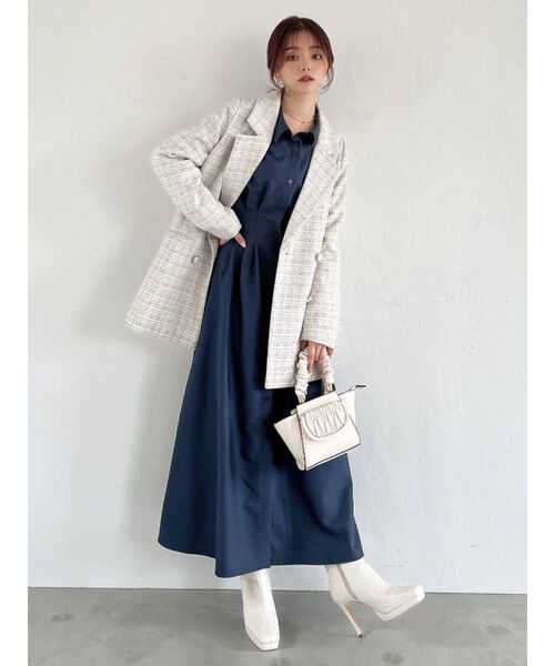 RESEXXY（リゼクシー）の「ツイードテーラードジャケット【セットアップ着用可能】（テーラードジャケット・レディース・ホワイト/ブラック/ブルー・FREE）」の17枚目の写真