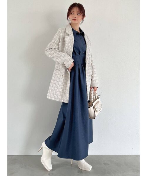 RESEXXY（リゼクシー）の「ツイードテーラードジャケット【セットアップ着用可能】（テーラードジャケット・レディース・ホワイト/ブラック/ブルー・FREE）」の18枚目の写真