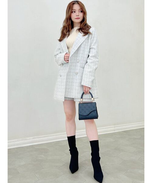 RESEXXY（リゼクシー）の「ツイードテーラードジャケット【セットアップ着用可能】（テーラードジャケット・レディース・ホワイト/ブラック/ブルー・FREE）」の15枚目の写真