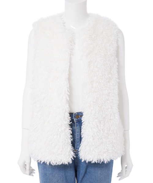 Edit Sheen（エディットシーン）の「【スタイリストプロデュース】プードルファーベスト（その他アウター・レディース・アイボリー・M）」の21枚目の写真