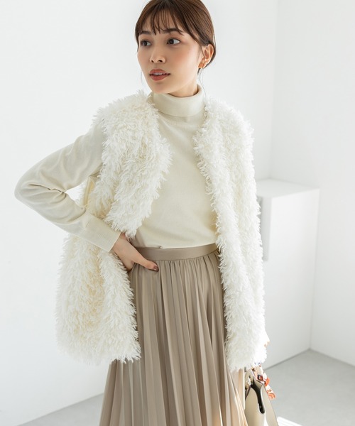 Edit Sheen（エディットシーン）の「【スタイリストプロデュース】プードルファーベスト（その他アウター・レディース・アイボリー・M）」の11枚目の写真