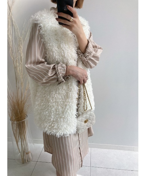 スタイリストプロデュース】プードルファーベスト（ベスト）｜Edit