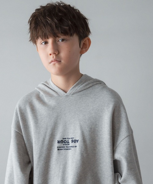 GLOBAL WORK（グローバルワーク）の「USAグラフィックパーカー/AND YUA ANY/164089（パーカー・キッズ・ホワイト/グレー/ブラック/ベージュ/チャコールグレー・160cm/150cm）」の4枚目の写真