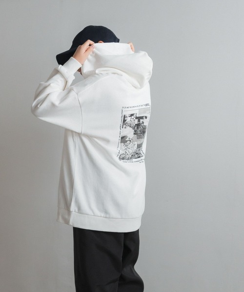 GLOBAL WORK（グローバルワーク）の「USAグラフィックパーカー/AND YUA ANY/164089（パーカー・キッズ・ホワイト/グレー/ブラック/ベージュ/チャコールグレー・160cm/150cm）」の2枚目の写真