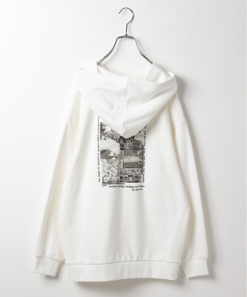 GLOBAL WORK（グローバルワーク）の「USAグラフィックパーカー/AND YUA ANY/164089（パーカー・キッズ・ホワイト/グレー/ブラック/ベージュ/チャコールグレー・160cm/150cm）」の7枚目の写真