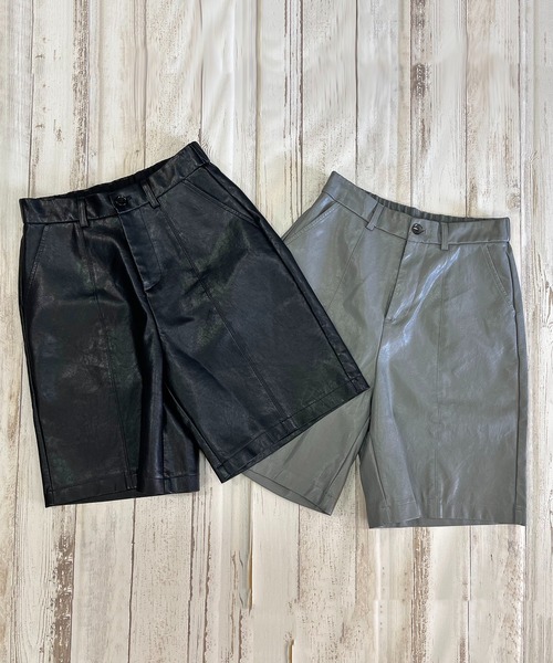 Jewelobe（ジュエローブ）の「センターステッチシンセティックレザーハーフパンツ（その他パンツ・レディース・グレー/ブラック・FREE）」の21枚目の写真