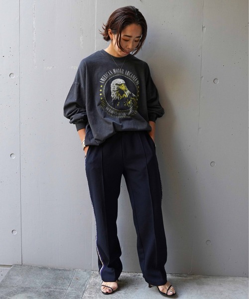 Toironier(トワロニエ)の「Toironier(トワロニエ ) ラインパンツ(その他パンツ・レディース・ネイビー/ワイン・FREE/F)」の8枚目の写真