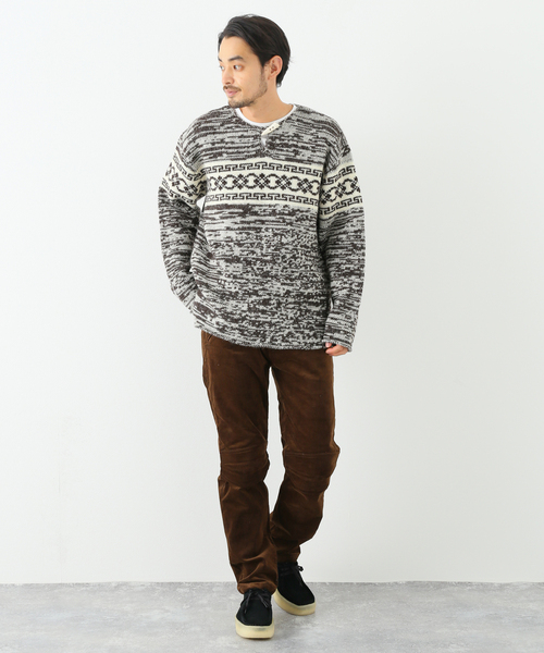 MOUNTAIN RESEARCH(マウンテンリサーチ)の「【MOUNTAIN RESEARCH/マウンテンリサーチ】Tibetan Knit(ニット/セーター・メンズ・ブラウン・LARGE/X-LARGE)」の2枚目の写真