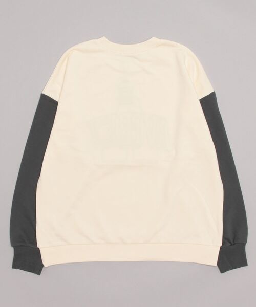 AVIREX（アヴィレックス）の「C/LOGO WAPPEN SWEAT PULLOVER/ロゴワッペンスウェットプルオーバー（スウェット・レディース・グリーン/チャコール・F）」の3枚目の写真