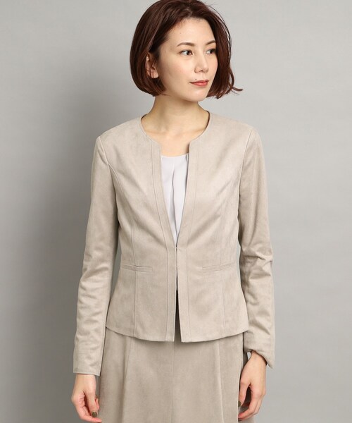 COUP DE CHANCE スーツ ジャケット スカート セット【美品】 40 COUP DE CHANCE セットアップ ノーカラージャケットタイトスカート