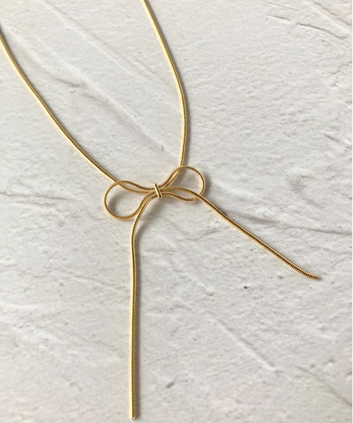 ciite'(シーテ)の「simple ribbon necklace / シンプル リボン ネックレス(ネックレス・レディース・シルバー/ゴールド・FREE)」の21枚目の写真