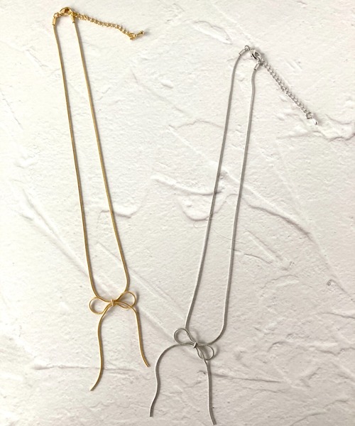 ciite'(シーテ)の「simple ribbon necklace / シンプル リボン ネックレス(ネックレス・レディース・シルバー/ゴールド・FREE)」の22枚目の写真