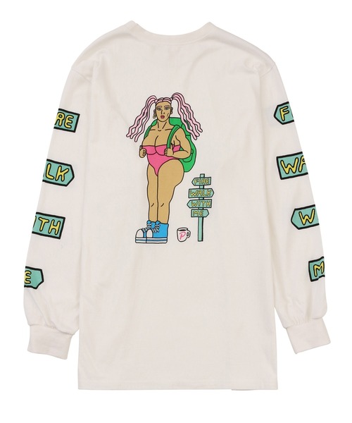 PUNYUS(プニュズ)の「FIRE WALKロンT(Tシャツ/カットソー・レディース・ブラック/グリーン/ホワイト・2/1/4/3)」の8枚目の写真