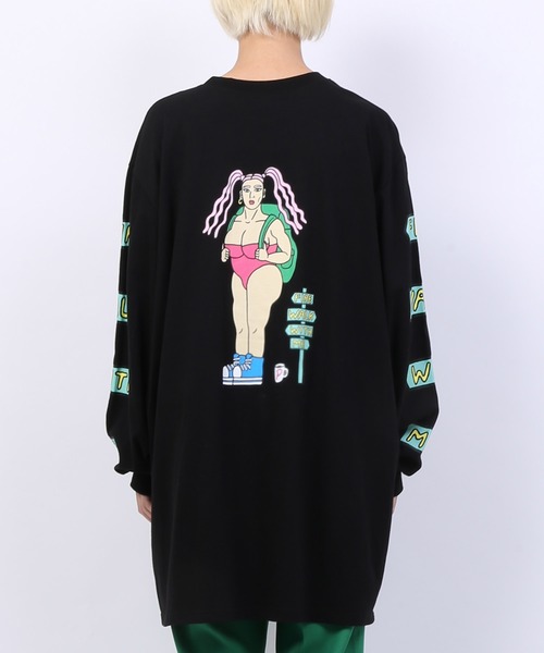PUNYUS(プニュズ)の「FIRE WALKロンT(Tシャツ/カットソー・レディース・ブラック/グリーン/ホワイト・2/1/4/3)」の15枚目の写真