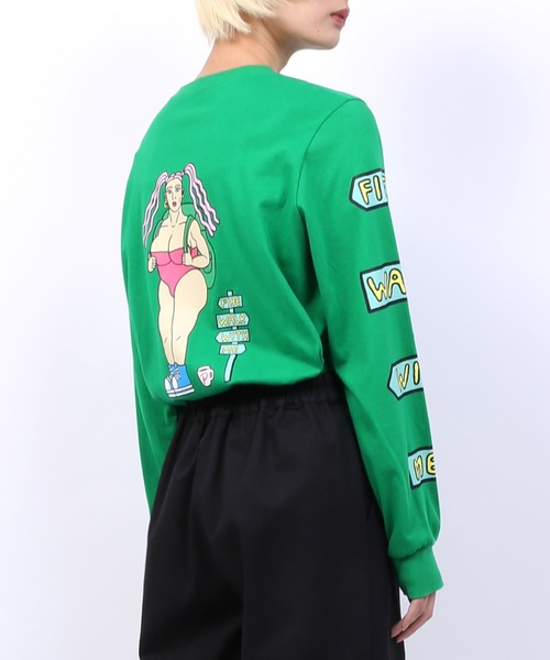 PUNYUS(プニュズ)の「FIRE WALKロンT(Tシャツ/カットソー・レディース・ブラック/グリーン/ホワイト・2/1/4/3)」の10枚目の写真