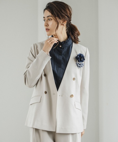 LEPSIM（レプシィム）の「サマ見え！カラーレスダブルジャケット