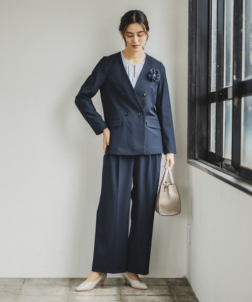 LEPSIM（レプシィム）の「サマ見え！カラーレスダブルジャケット　162257（スーツジャケット・レディース・ブラック/グレイッシュベージュ/ネイビー・MEDIUM/LARGE）」の18枚目の写真