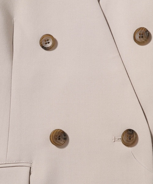 LEPSIM（レプシィム）の「サマ見え！カラーレスダブルジャケット　162257（スーツジャケット・レディース・ブラック/グレイッシュベージュ/ネイビー・MEDIUM/LARGE）」の12枚目の写真