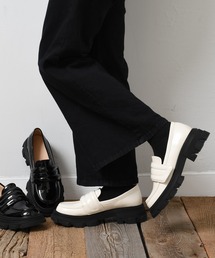 SVEC | チャンキーソール ベルクロ コインローファー(ローファー)