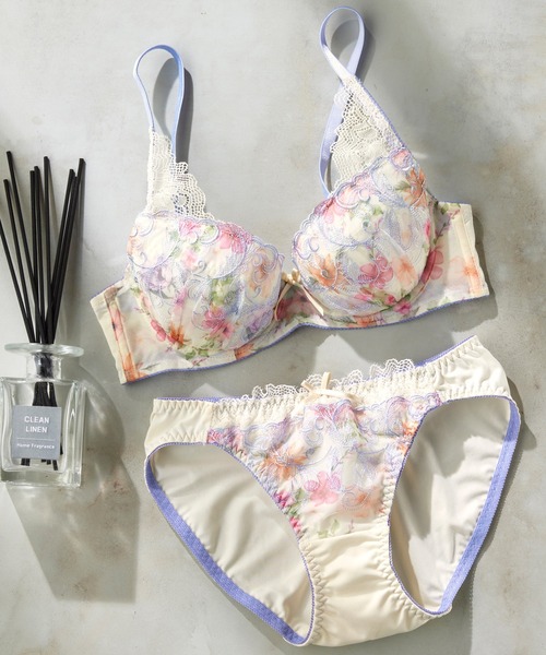 YU'NOW（ユナウ）の「【全9デザインから選べる！】【上下セット/AA-Gカップ】to meeブラ＆ショーツ（ブラ&ショーツ・レディース・ブルー系/ローズ系/オレンジ系/サックスブルー系/アイボリー系/グリーン系/ターコイズブルー系/ホワイト系/ブラック/ラベンダー/チャコールグレー/ネイビー系/パープル/ピンクベージュ/ワイン系/ミント/グレー・F70M/B65M/B70M/C70M/F80L/D75L/AA70M/E70M/E80L/C75L/A65M/A70M/D70M/F75L/C80L/G75L/AA65M/C75M/G80L/G70M/E75L/B75M/B75L/A75M/D80L/C65M/D65M/E65M/D70L/E70L/F65M/F70L）」の9枚目の写真