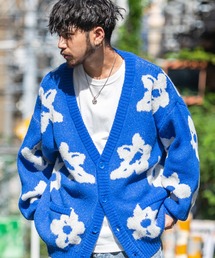 CavariA（キャバリア）の「『CavariA/キャバリア』総柄ジャガード起毛カーディガン（カーディガン/ボレロ）」