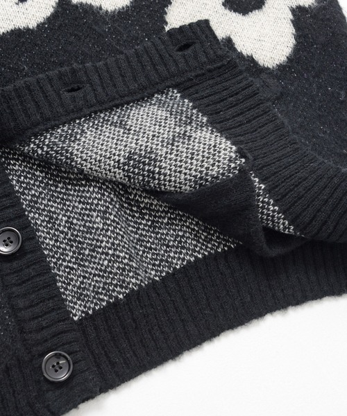 CavariA（キャバリア）の「『CavariA/キャバリア』総柄ジャガード起毛カーディガン（カーディガン/ボレロ・メンズ・マスタード/ブルー/ブラック・M/L）」の11枚目の写真