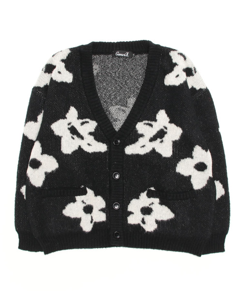 CavariA（キャバリア）の「『CavariA/キャバリア』総柄ジャガード起毛カーディガン（カーディガン/ボレロ・メンズ・マスタード/ブルー/ブラック・M/L）」の4枚目の写真