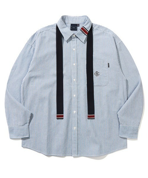 ROMANTIC CROWN（ロマンティッククラウン）の「A'GEM/9 × .kom『ROMANTIC CROWN/ロマンティッククラウン』RC CLUB TIE SHIRT/タイ SHT（シャツ/ブラウス・メンズ・ブルー/ホワイト・M/L）」の11枚目の写真