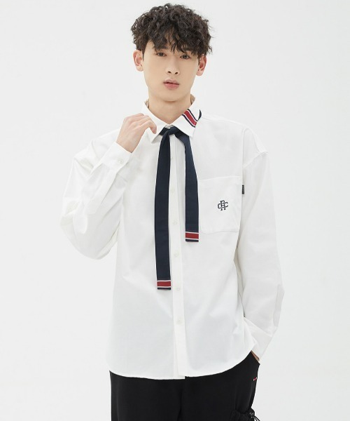 ROMANTIC CROWN（ロマンティッククラウン）の「A'GEM/9 × .kom『ROMANTIC CROWN/ロマンティッククラウン』RC CLUB TIE SHIRT/タイ SHT（シャツ/ブラウス・メンズ・ブルー/ホワイト・M/L）」の3枚目の写真