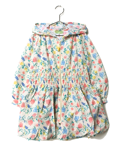fafa(フェフェ)の「LIV | レインワンピース(レインコート/ポンチョ・キッズ・アイボリー/ラベンダー・SMALL/MEDIUM)」の2枚目の写真
