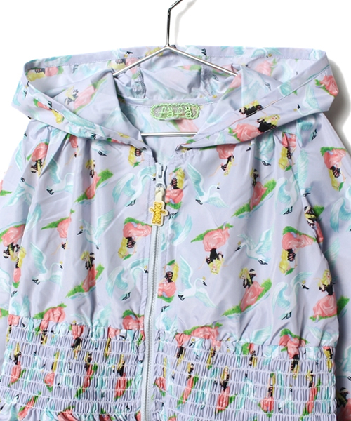 fafa(フェフェ)の「LIV | レインワンピース(レインコート/ポンチョ・キッズ・アイボリー/ラベンダー・SMALL/MEDIUM)」の4枚目の写真
