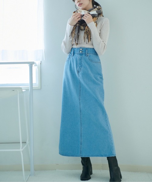 FREE'S MART（フリーズマート）の「[低身長サイズ/Sシリーズ]バックスリットナローデニムスカート（スカート・レディース・ブラック系その他/ブルー系その他2/ダークネイビー・MEDIUM/SMALL/X-SMALL）」の13枚目の写真