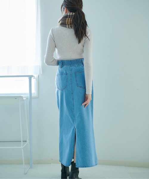 FREE'S MART（フリーズマート）の「[低身長サイズ/Sシリーズ]バックスリットナローデニムスカート（スカート・レディース・ブラック系その他/ブルー系その他2/ダークネイビー・MEDIUM/SMALL/X-SMALL）」の16枚目の写真