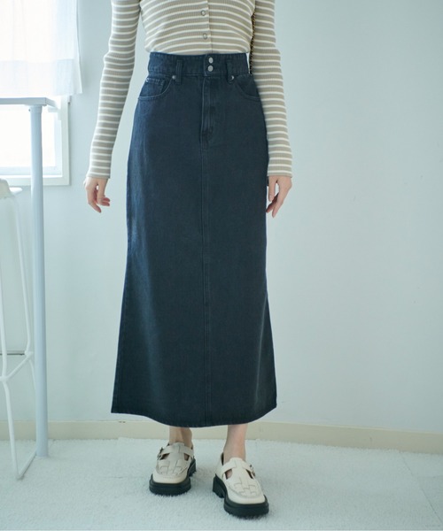 FREE'S MART（フリーズマート）の「[低身長サイズ/Sシリーズ]バックスリットナローデニムスカート（スカート・レディース・ブラック系その他/ブルー系その他2/ダークネイビー・MEDIUM/SMALL/X-SMALL）」の11枚目の写真