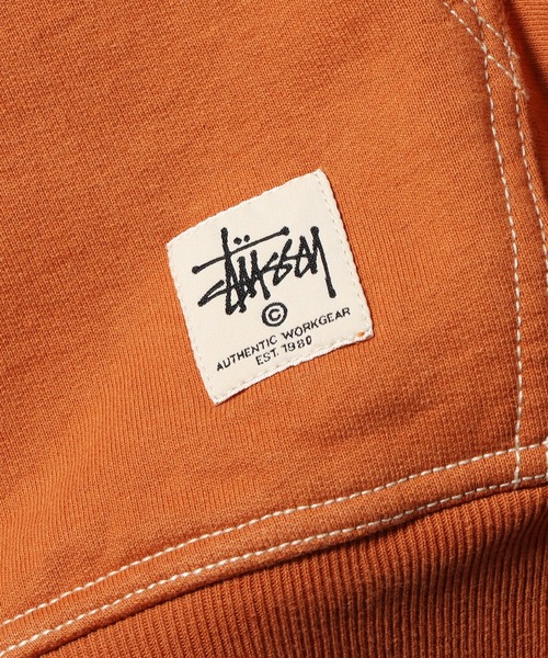 STUSSY(ステューシー)の「STUSSY/ステューシー CONTRAST STITCH LABEL HOOD フーディー(パーカー・メンズ・レンガ・S/L/XL/M)」の4枚目の写真