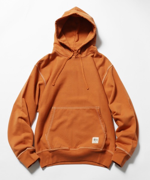STUSSY(ステューシー)の「STUSSY/ステューシー CONTRAST STITCH LABEL HOOD フーディー(パーカー・メンズ・レンガ・S/L/XL/M)」の11枚目の写真