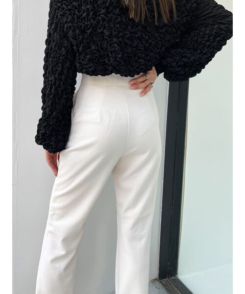 EMODA（エモダ）の「マークウエストフレアパンツ（その他パンツ・レディース・ピンク/ブラック/アイボリー・SMALL/MEDIUM）」の13枚目の写真