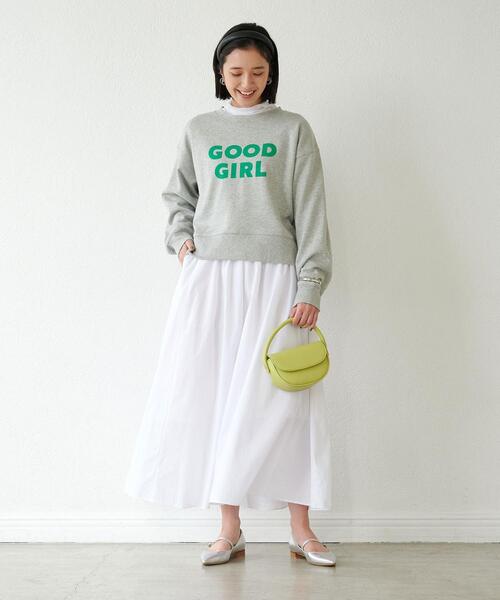 Goodwear(Since1983)（グッドウェア）の「【別注】＜Goodwear＞ロングスリーブ ロゴ スウェット プルオーバー（スウェット・レディース・グレー/ピンク/ネイビー・FREE）」の7枚目の写真