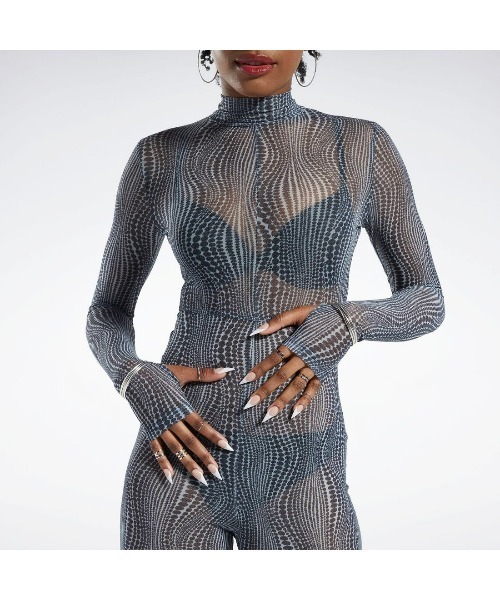 Reebok(リーボック)の「カーディB ジャンプスーツ / Cardi B Jumpsuit(つなぎ/オールインワン・レディース・グレー・LARGE/MEDIUM/SMALL/X-LARGE)」の2枚目の写真