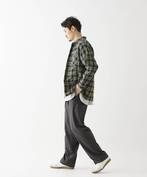 JOURNAL STANDARD relume（ジャーナルスタンダード　レリューム）の「【DAN RIVER/ダンリバー】チェッカーフランネルシャツ（シャツ/ブラウス・メンズ・カーキ/グリーン/ピンク/ネイビー・MEDIUM/LARGE）」の7枚目の写真