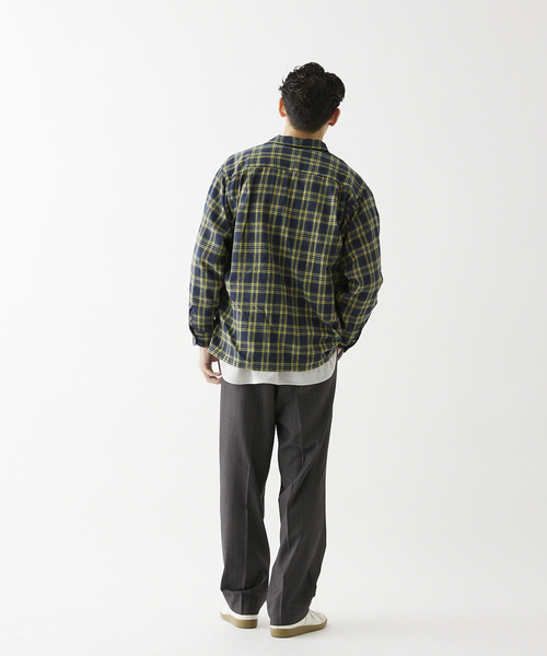 JOURNAL STANDARD relume（ジャーナルスタンダード　レリューム）の「【DAN RIVER/ダンリバー】チェッカーフランネルシャツ（シャツ/ブラウス・メンズ・カーキ/グリーン/ピンク/ネイビー・MEDIUM/LARGE）」の9枚目の写真