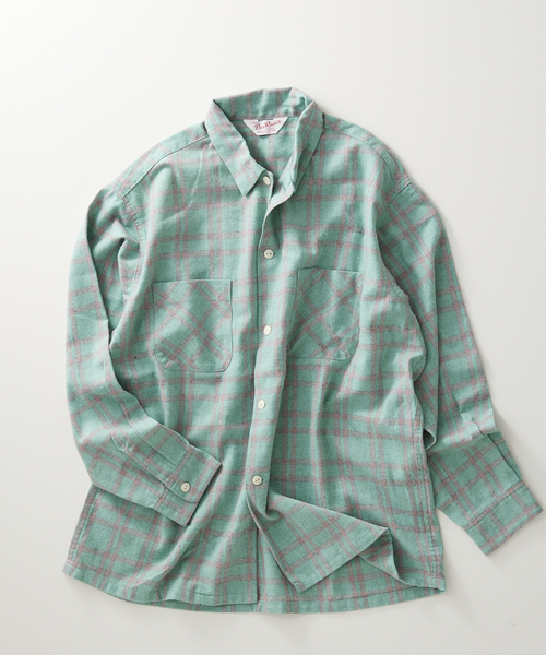 JOURNAL STANDARD relume（ジャーナルスタンダード　レリューム）の「【DAN RIVER/ダンリバー】チェッカーフランネルシャツ（シャツ/ブラウス・メンズ・カーキ/グリーン/ピンク/ネイビー・MEDIUM/LARGE）」の10枚目の写真
